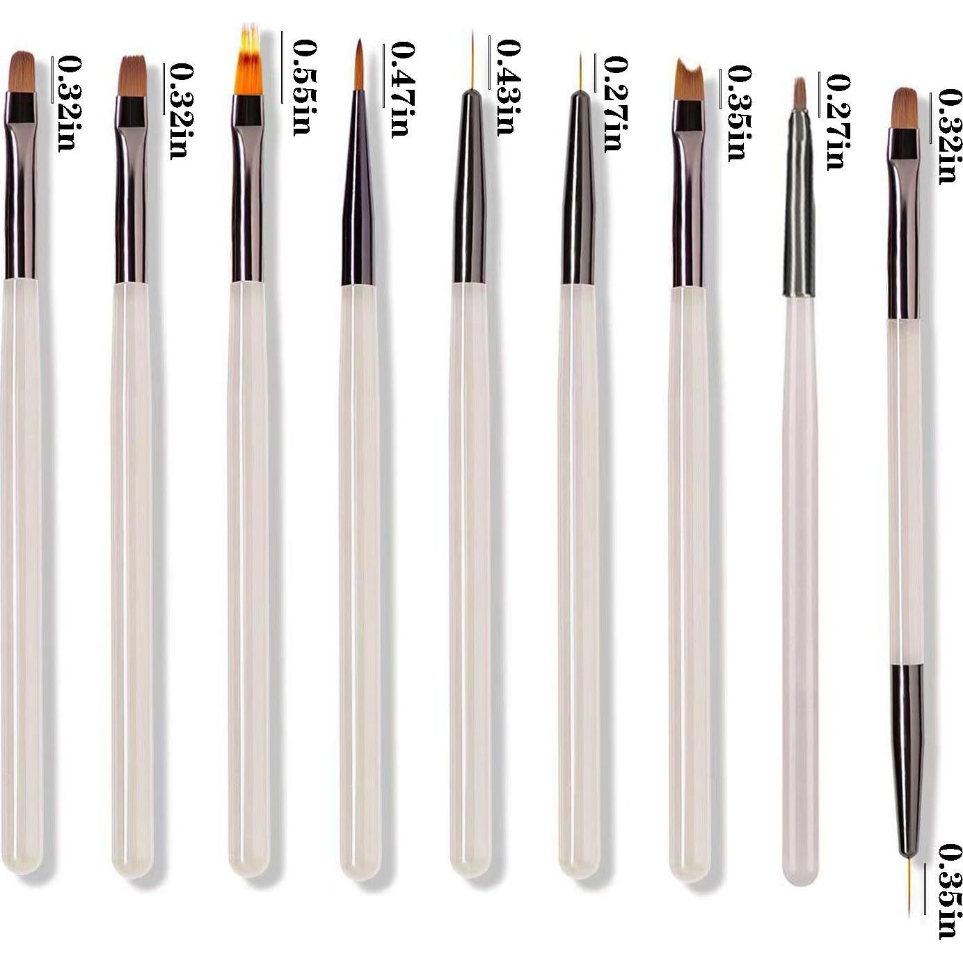 Juego de 36 Piezas de Pinceles para Uñas HomTop - Herramientas Profesionales