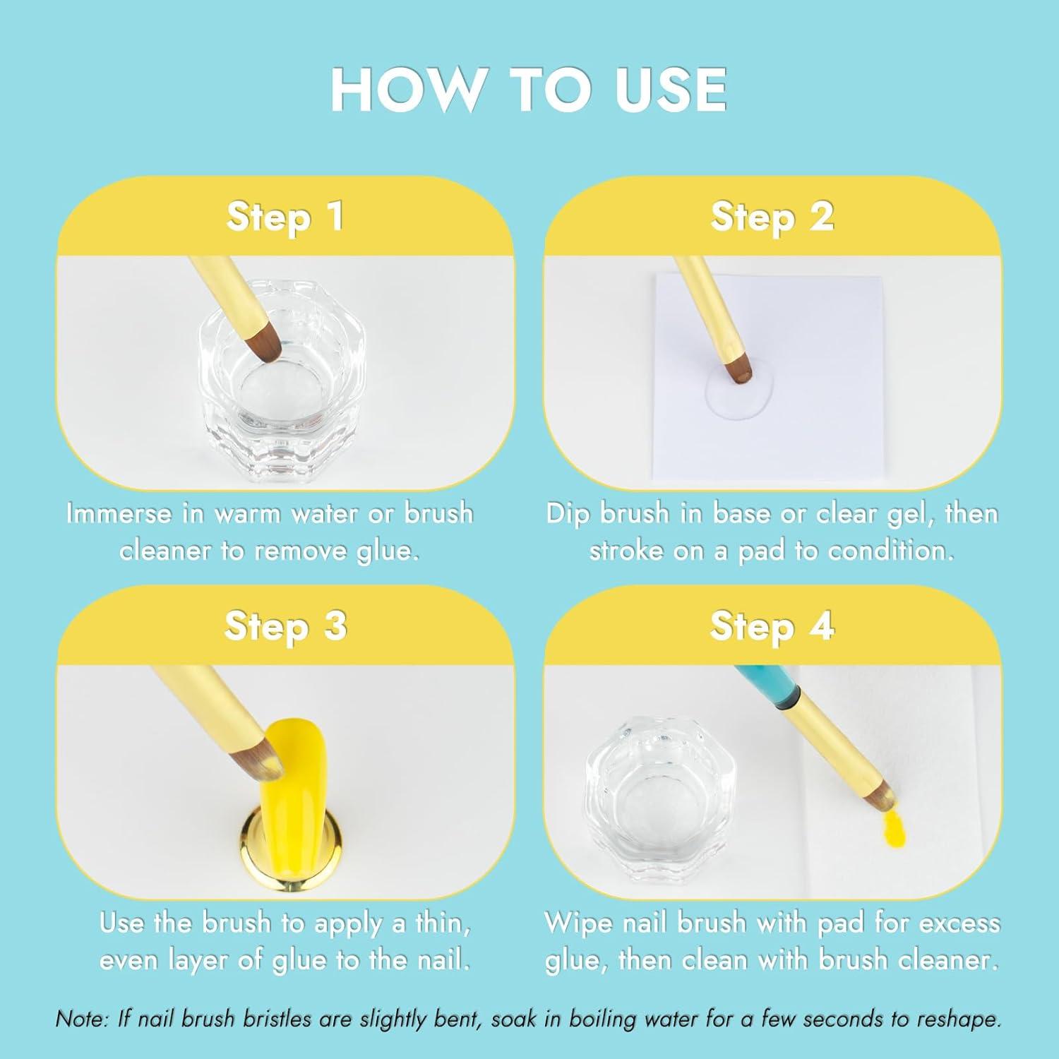 Juego de Pinceles Finea 6 Piezas para Arte en Uñas Gel