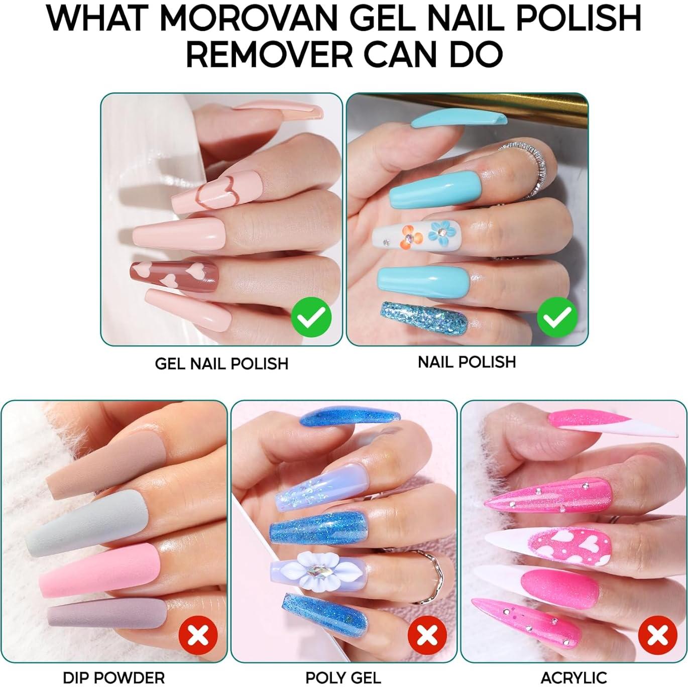 Kit Removedor de Esmalte en Gel Morovan 15ml + Accesorios