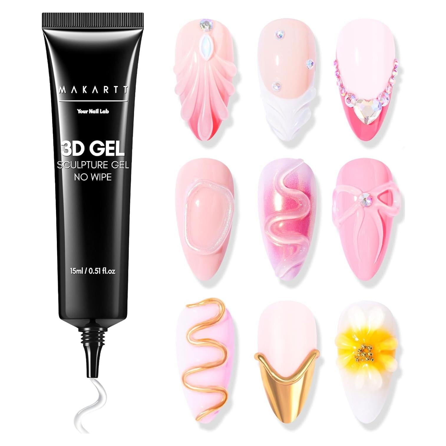 Gel Escultor de Uñas 3D Makartt 15g Transparente para DIY