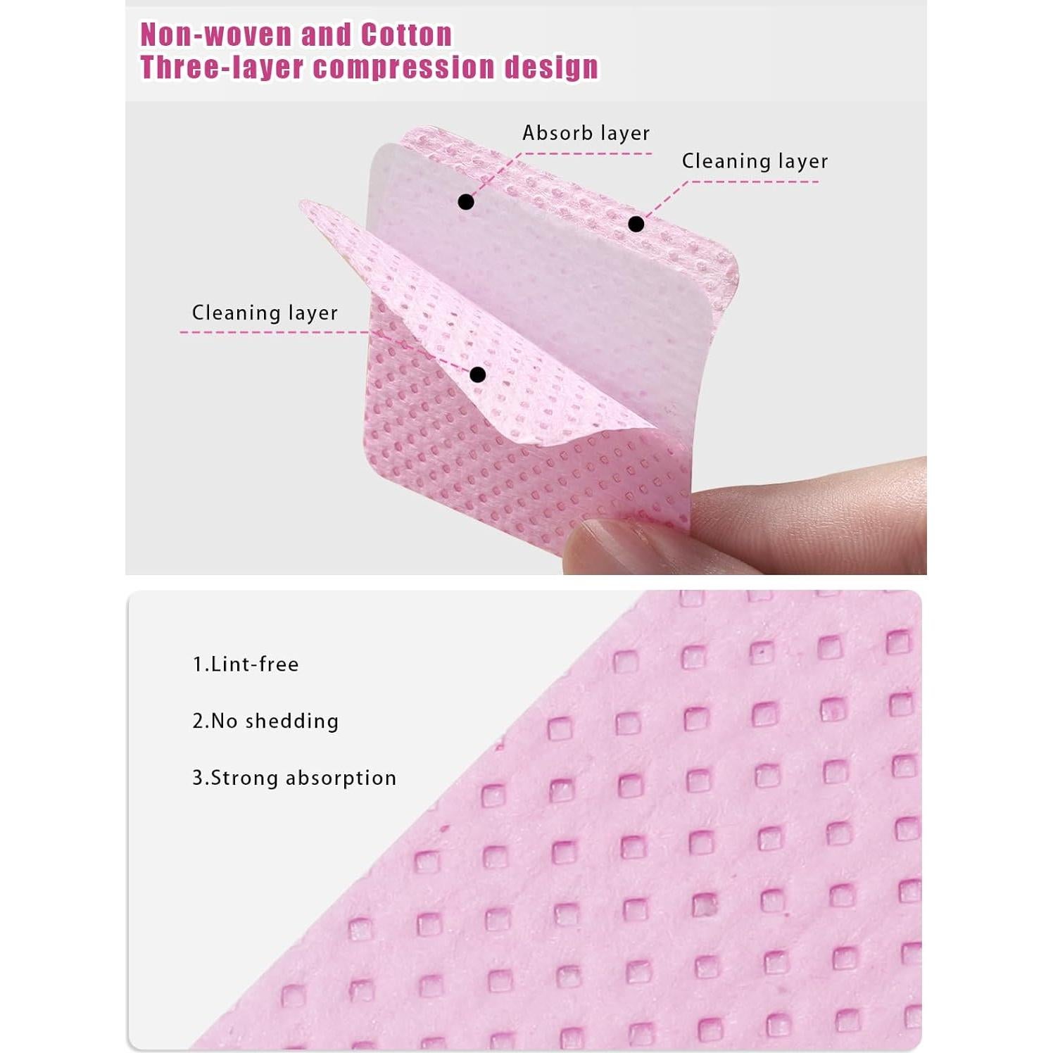 Toallitas de Uñas Sin Pelusa TEOYALL 400 PCS para Limpieza