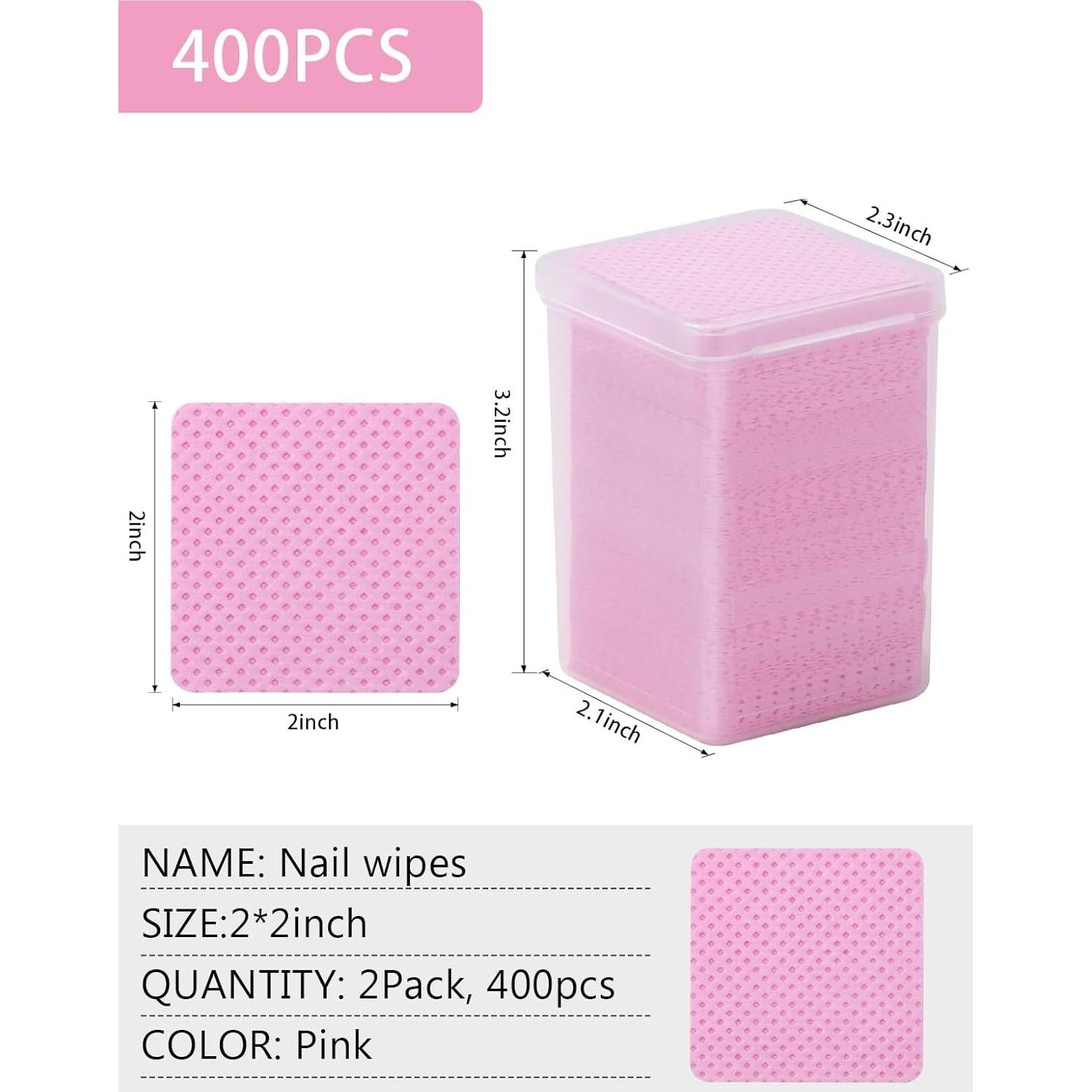 Toallitas de Uñas Sin Pelusa TEOYALL 400 PCS para Limpieza