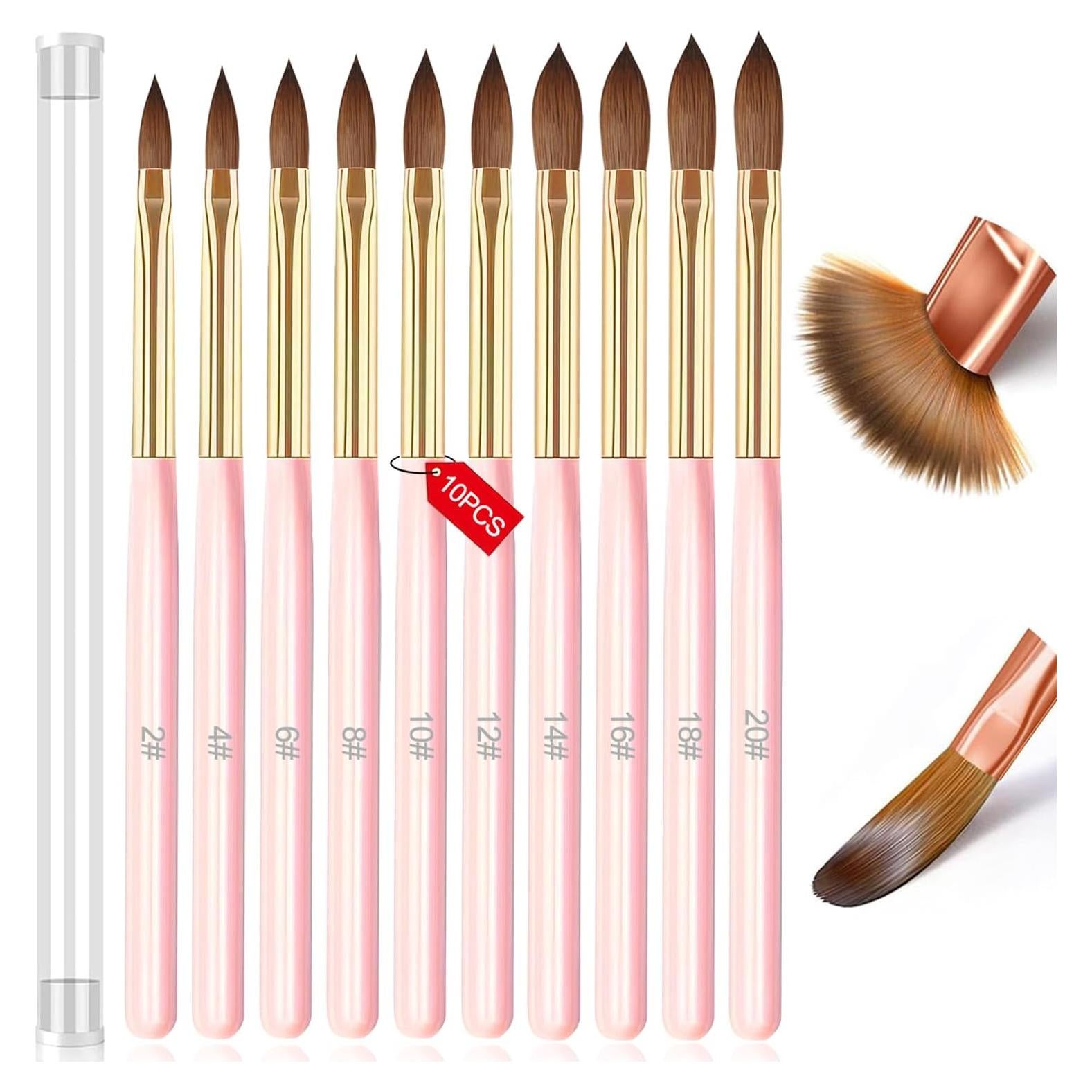 Juego de Pinceles para Uñas Acrílicas MUSILAN 10 Piezas