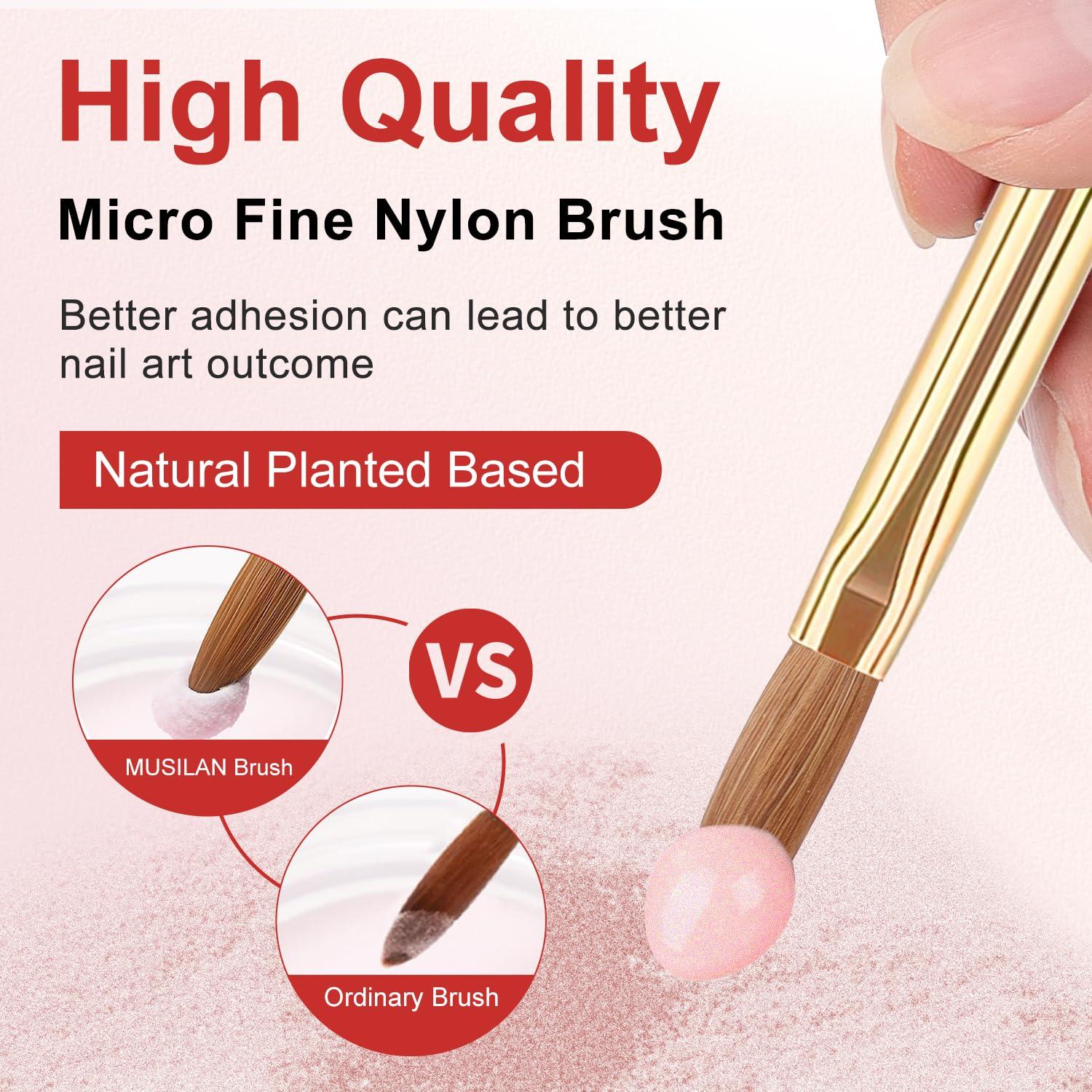 Juego de Pinceles para Uñas Acrílicas MUSILAN 10 Piezas