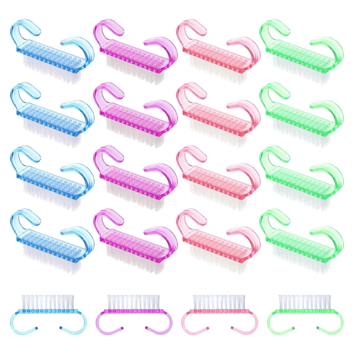20 Cepillos de Uñas Aeaocvo en 4 Colores - Limpieza Eficaz