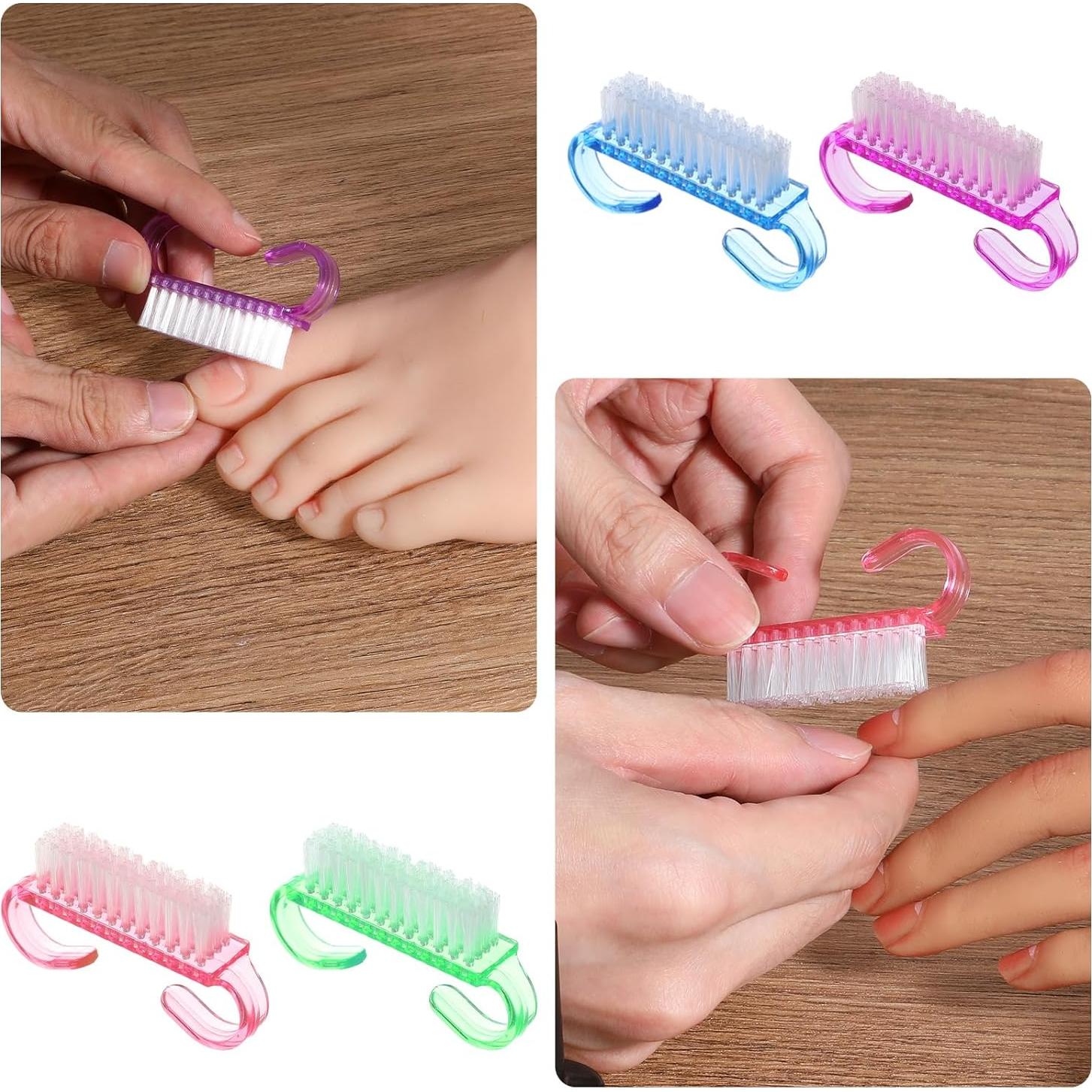 20 Cepillos de Uñas Aeaocvo en 4 Colores - Limpieza Eficaz