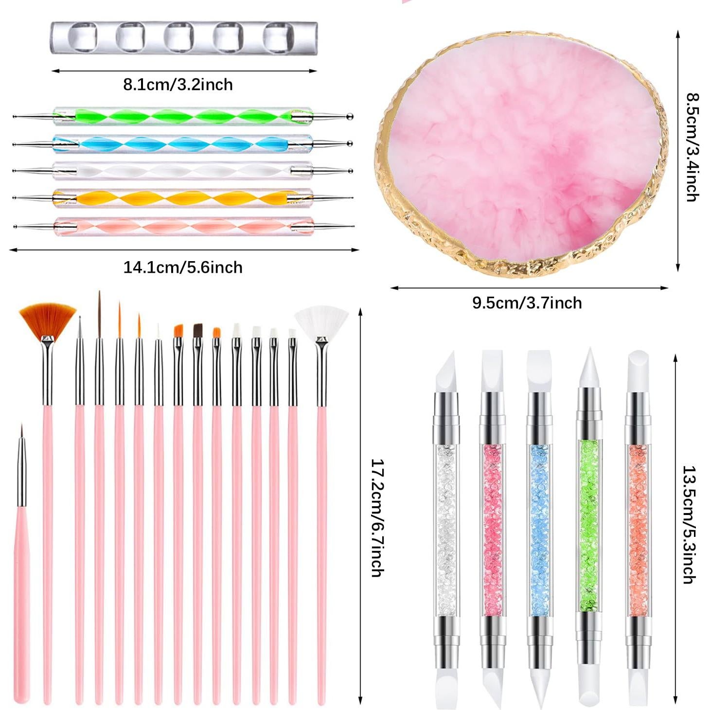 Juego de Herramientas de Uñas 27 Piezas DIYCICO