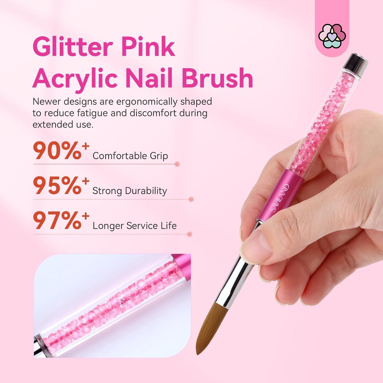 Conjunto de Pinceles Acrílicos Saviland 3 Piezas 6-8-12