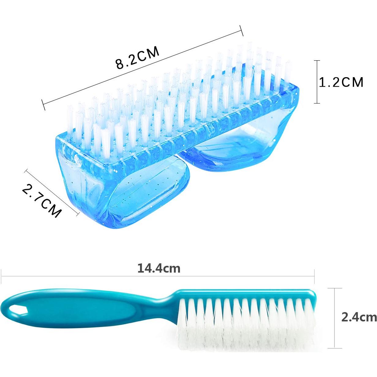 Paquete de 6 cepillos de limpieza de uñás Qeedy - Multicolor