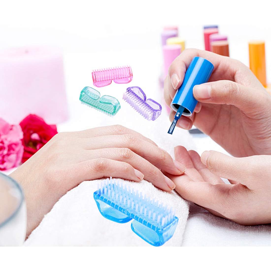 Paquete de 6 cepillos de limpieza de uñás Qeedy - Multicolor