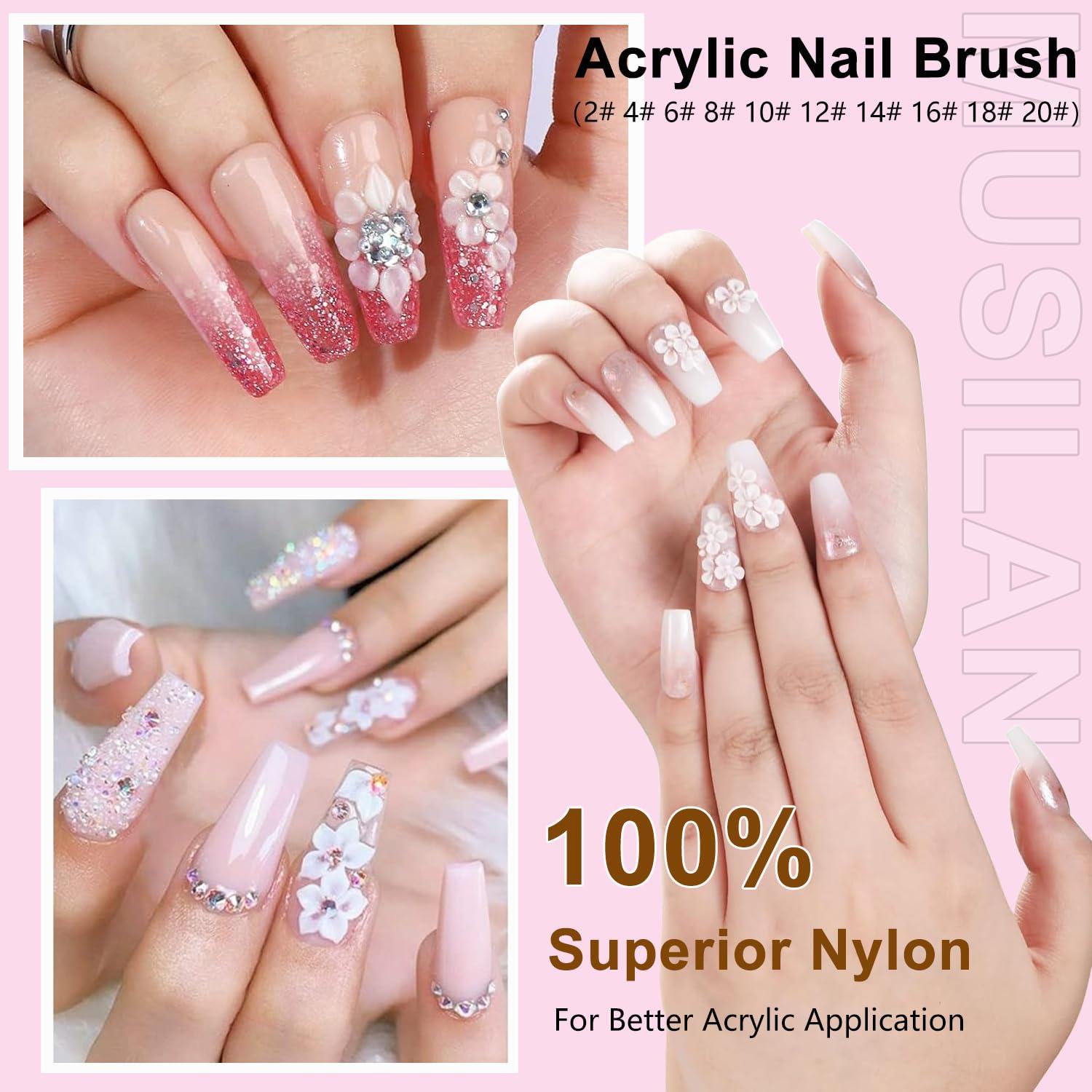 Set de 10 Pinceles para Uñas Acrílicas MUSILAN - Diseño Profesional