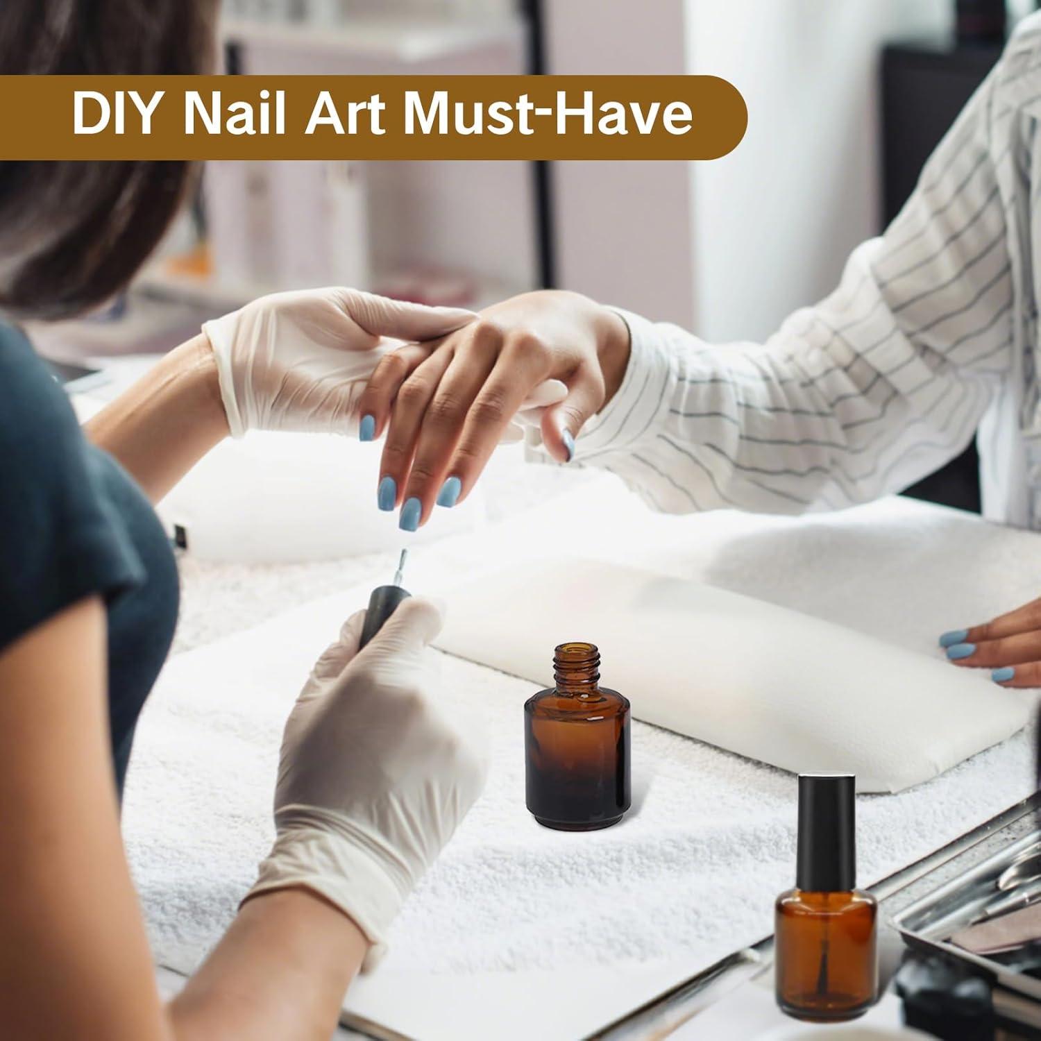 2 Botellas Vacías de Esmalte de Uñas KMYZQDV 15ml con Brocha