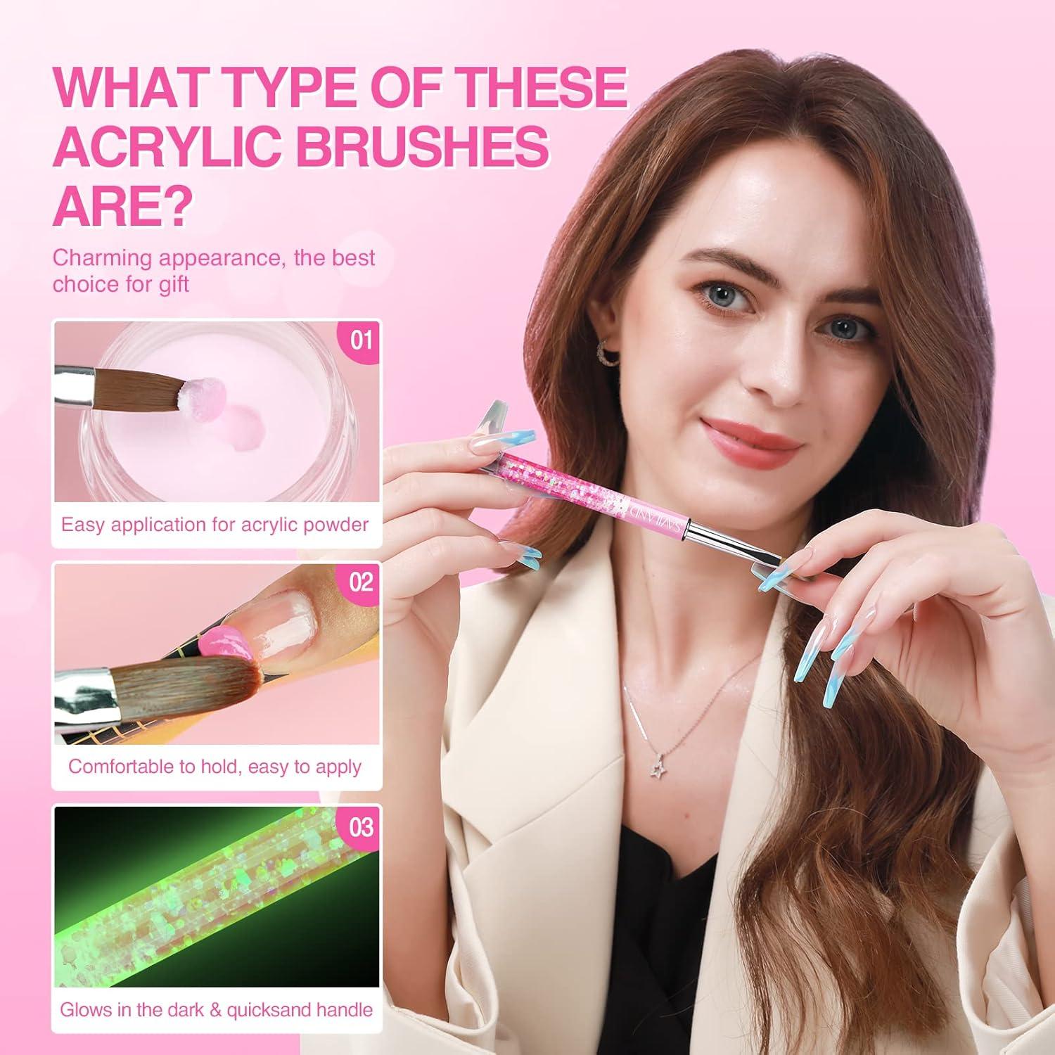 Conjunto de Pinceles Acrílicos SAVILAND 4PCS Brillan en la Oscuridad