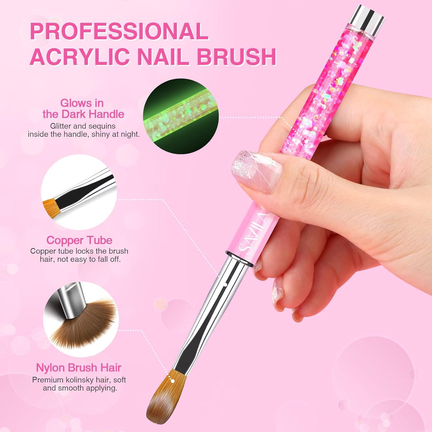 Conjunto de Pinceles Acrílicos SAVILAND 4PCS Brillan en la Oscuridad