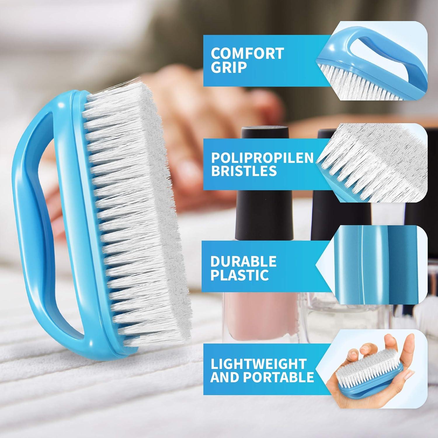 Cepillo de Mano y Uñas Konex Perfect-Grip Azul 10.16x5.72 cm