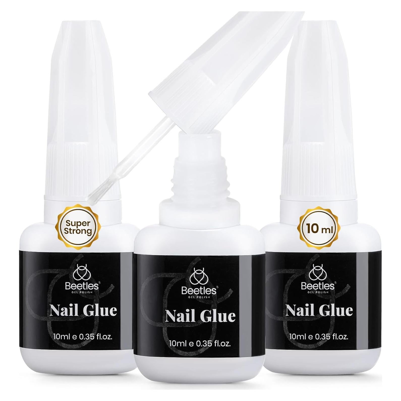 Pegamento para Uñas Beetles 10ml Secado Rápido 3 Pcs