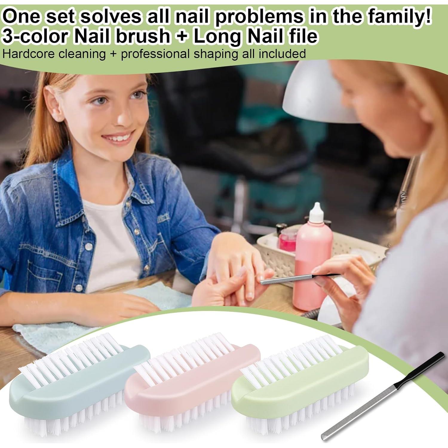 Juego de Cepillos y Lima para Uñas FOWSRHRG - 4 Piezas