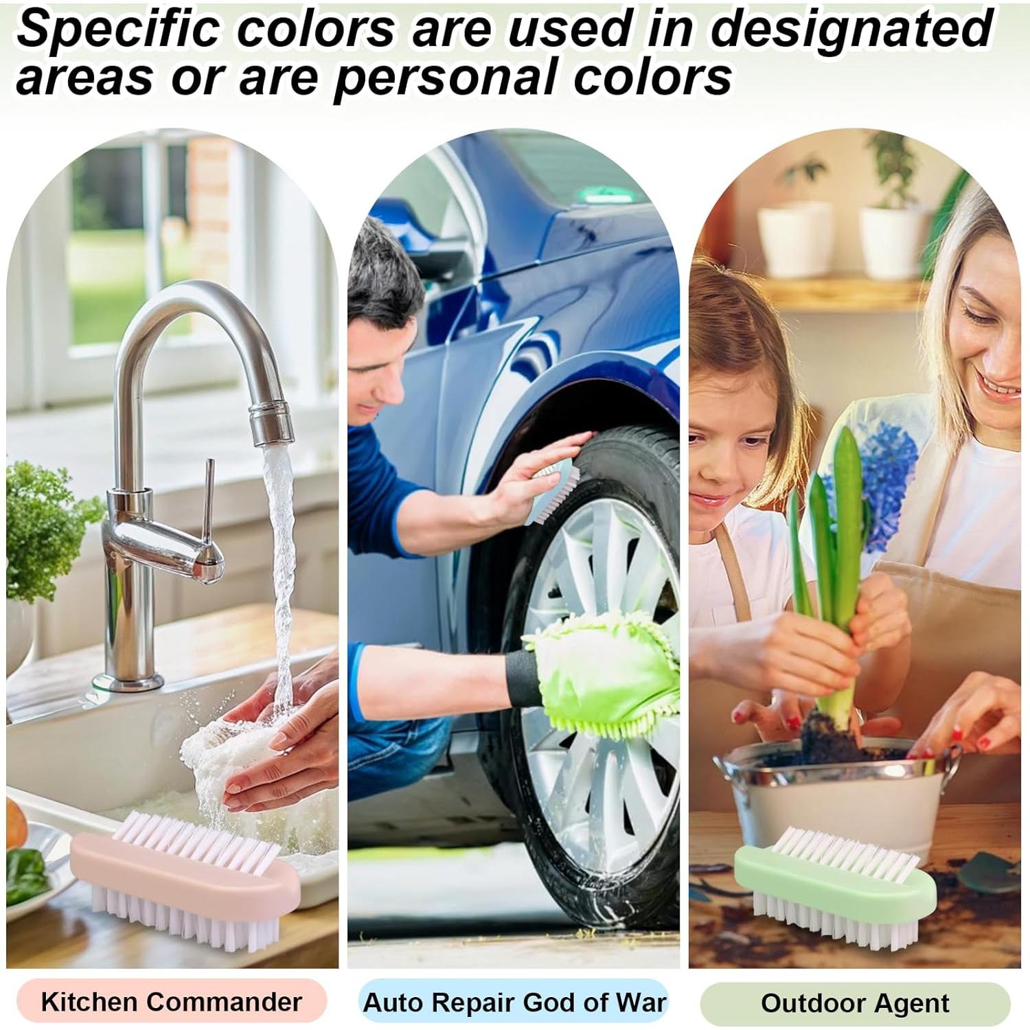 Juego de Cepillos y Lima para Uñas FOWSRHRG - 4 Piezas