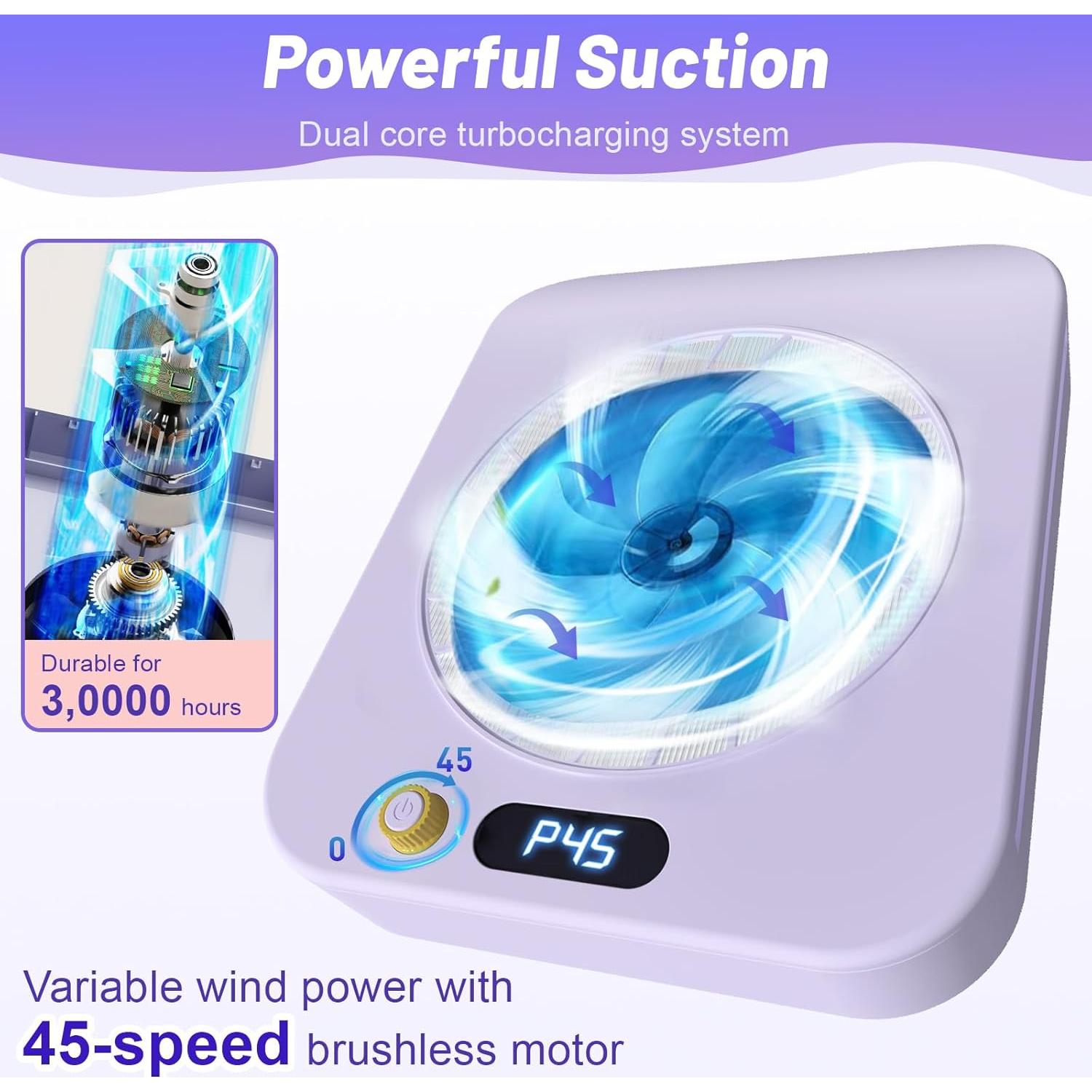 Colector de Polvo de Uñas FamilyKit - Ventilador Aspirador con 2 Filtros HEPA