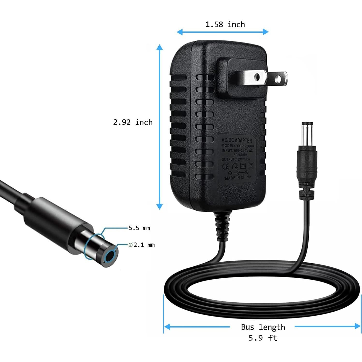 Fuente de Alimentación 12V 2A Annisite con 8 Enchufes