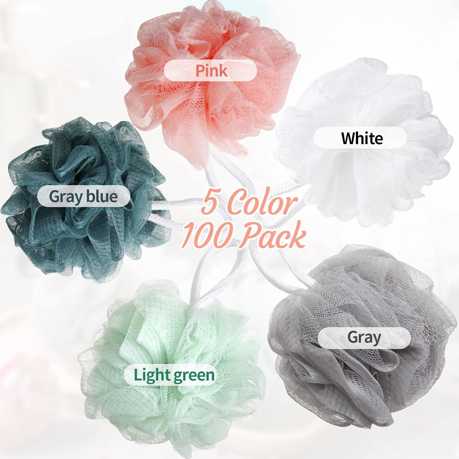 100 Esponjas de Baño Exfoliantes Raiten 30g Suaves para Ducha