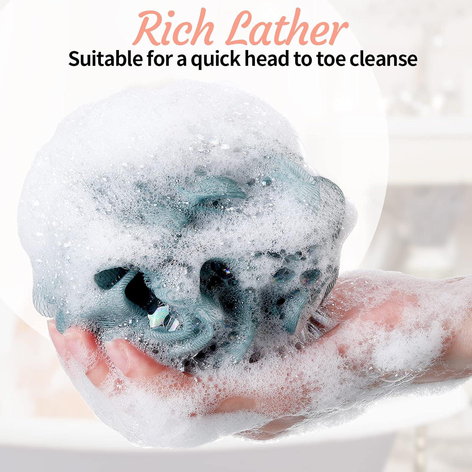 100 Esponjas de Baño Exfoliantes Raiten 30g Suaves para Ducha