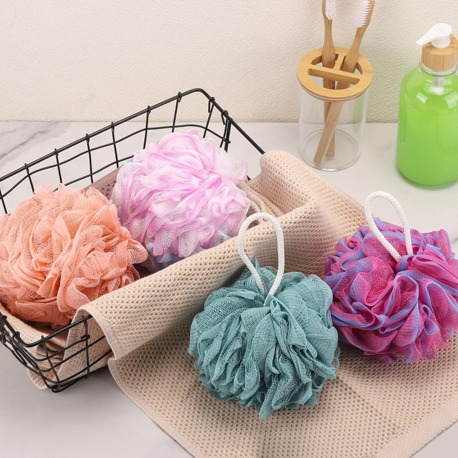 Esponjas de Ducha Exfoliantes BTYMS - Set de 4 Colores