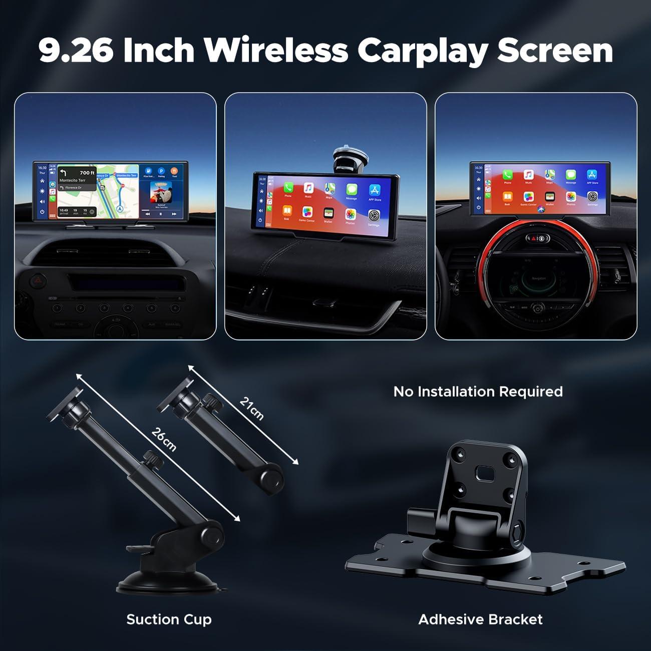 LAMTTO Pantalla 23.8cm Carplay Inalambrico y GPS 2.5K