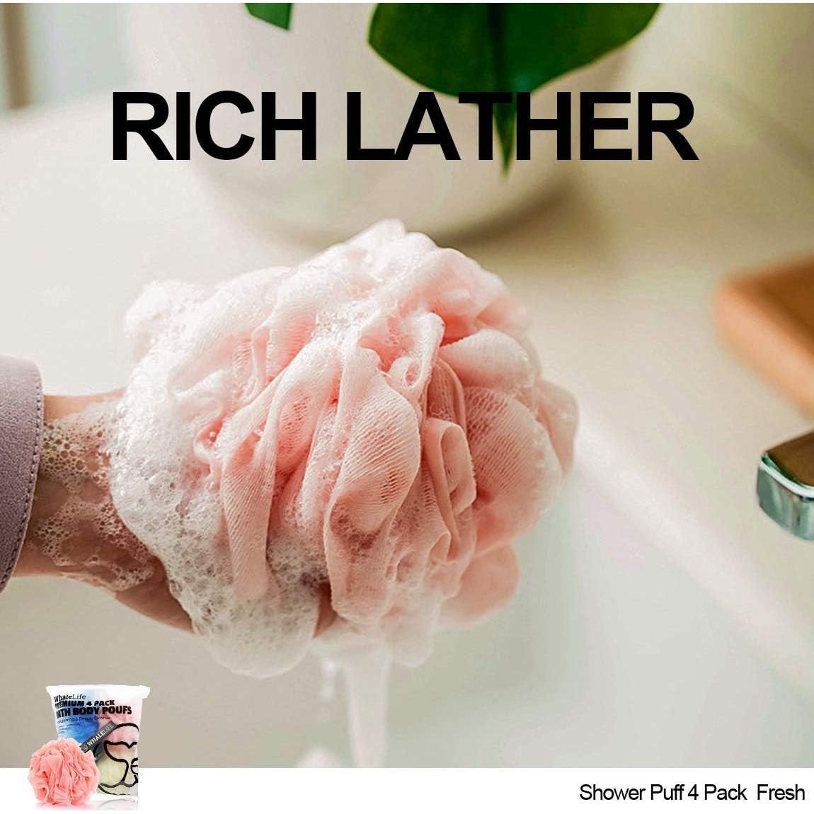 Esponja de Lufa para Baño WhaleLife - 4 Piezas Multicolor