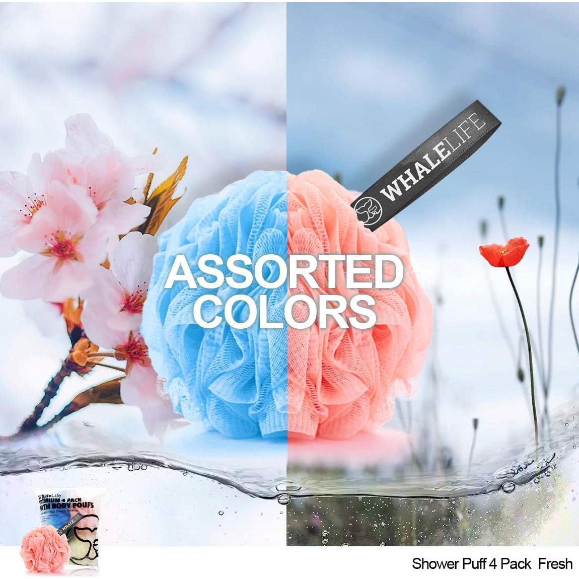 Esponja de Lufa para Baño WhaleLife - 4 Piezas Multicolor
