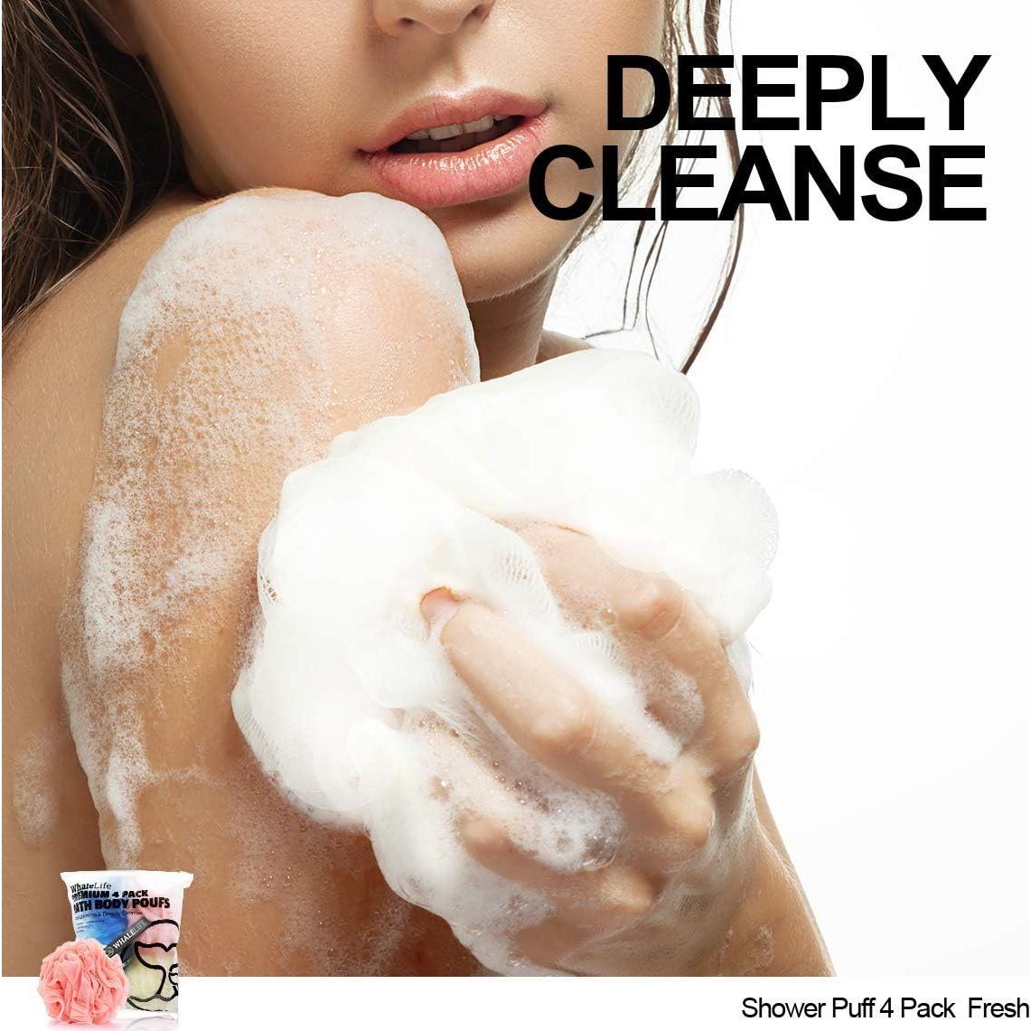 Esponja de Lufa para Baño WhaleLife - 4 Piezas Multicolor