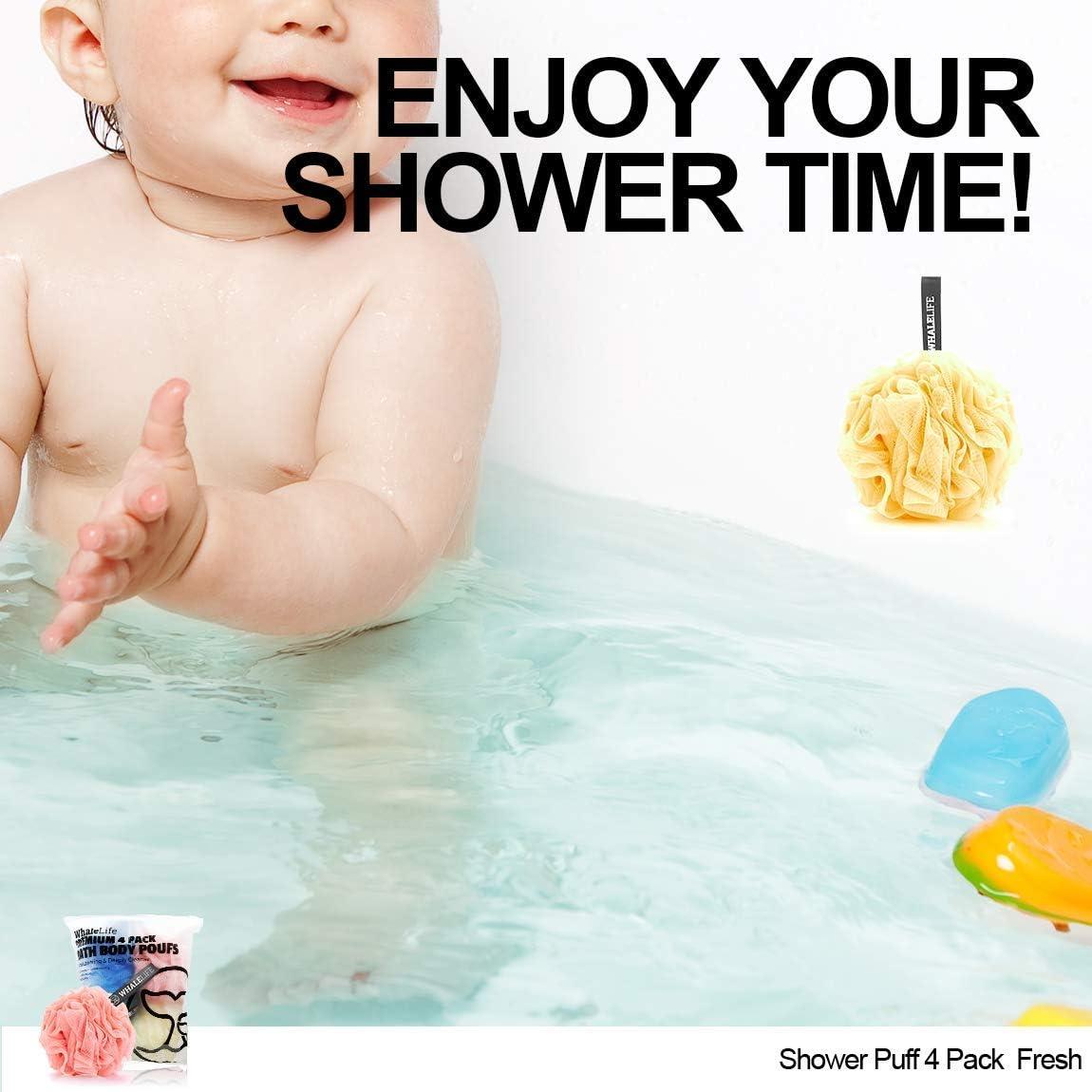 Esponja de Lufa para Baño WhaleLife - 4 Piezas Multicolor