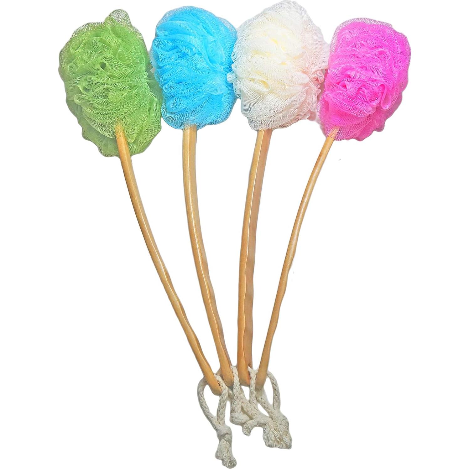 Paquete de 4 Esponjas de Ducha Exfoliantes Tang Karrey 43cm