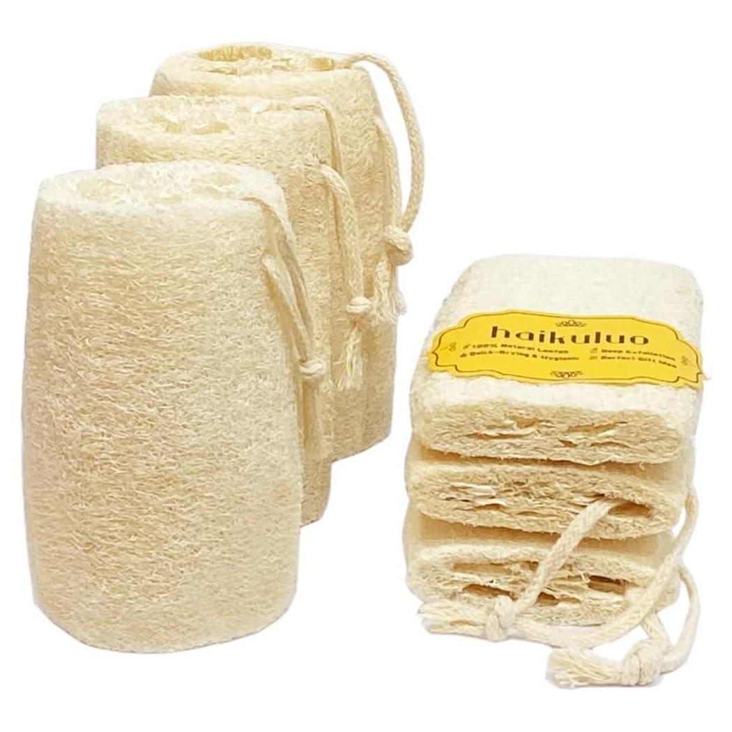 Esponja Exfoliante de Lufa Natural SHENGZHENFUSHI - 3 Piezas