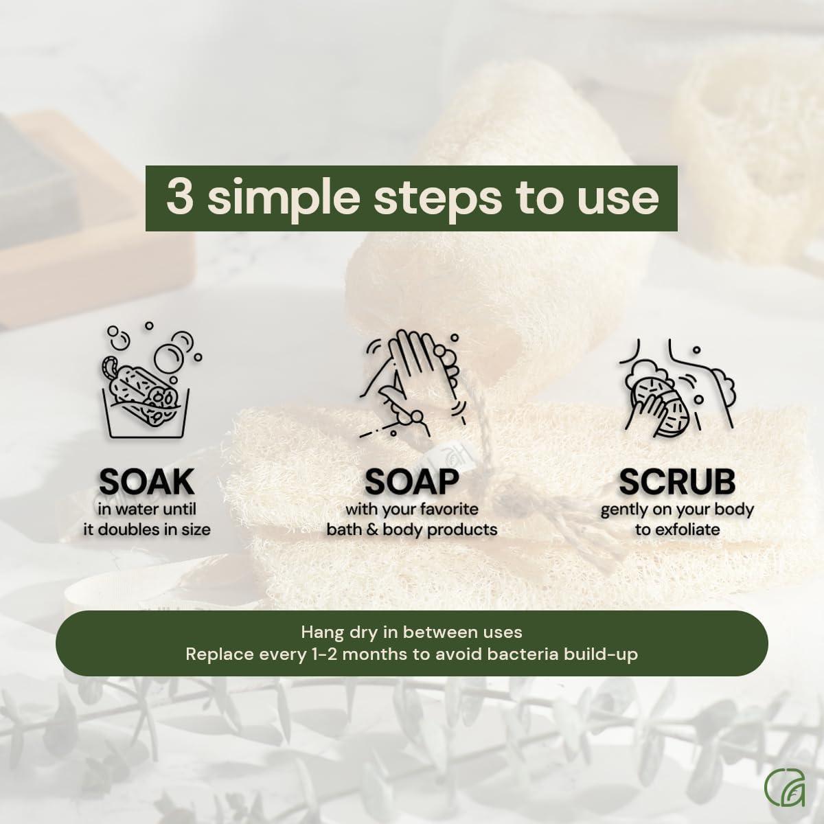 Esponja de Lufa Egipcia Natural NileCart 56 cm - Exfoliante Ecológico