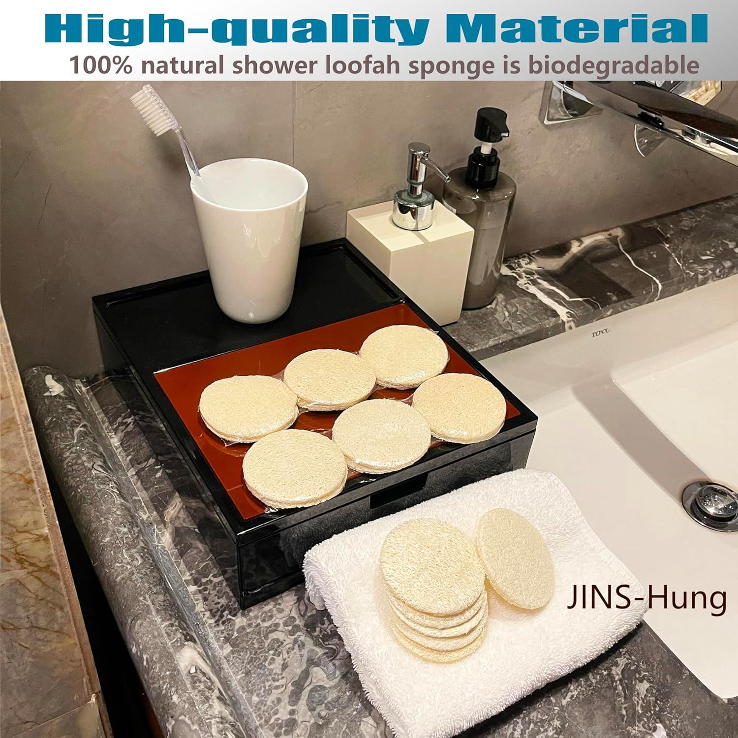 Paquete de 18 Esponjas de Lufa Natural Exfoliantes 6cm