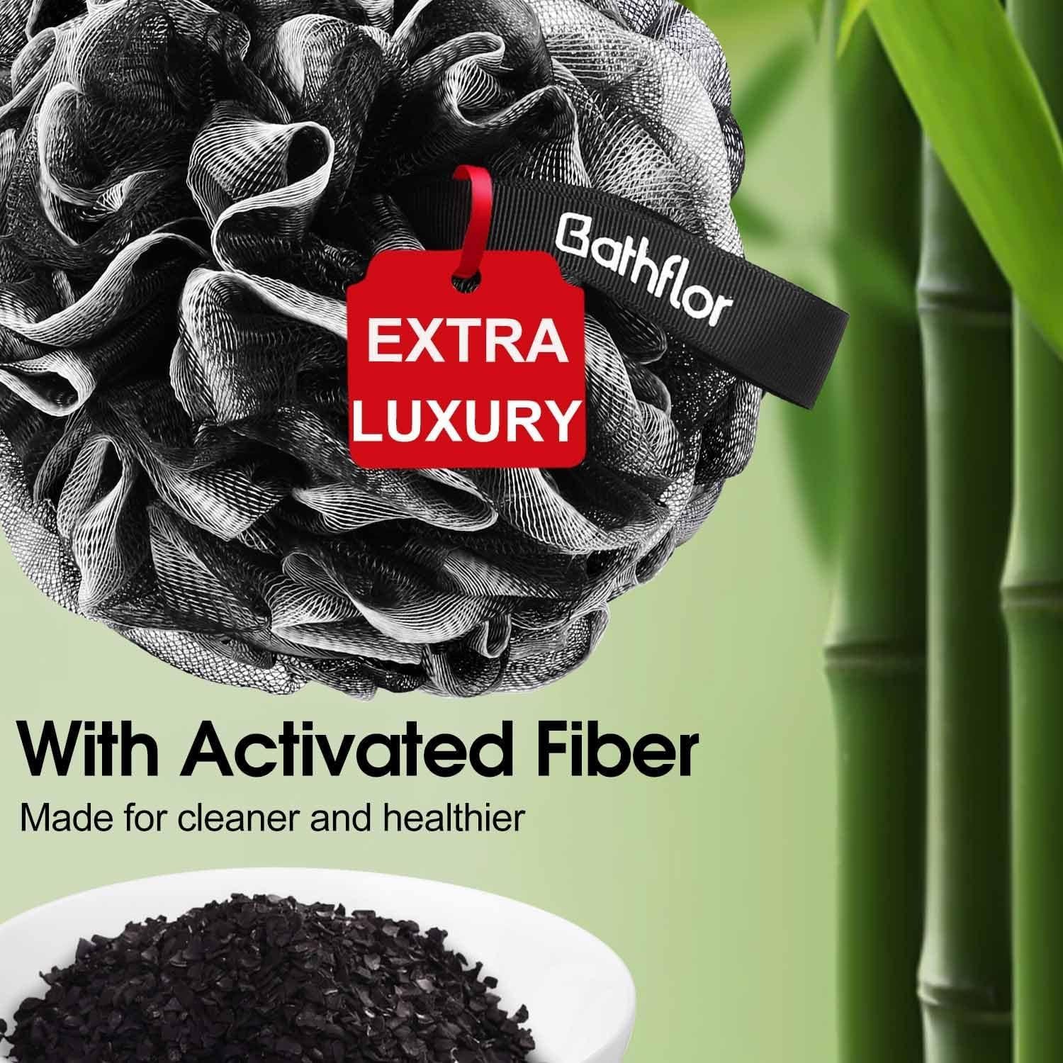 Esponjas de Lufa Exfoliantes Bathflor 4PCS + Esfregador de Espalda