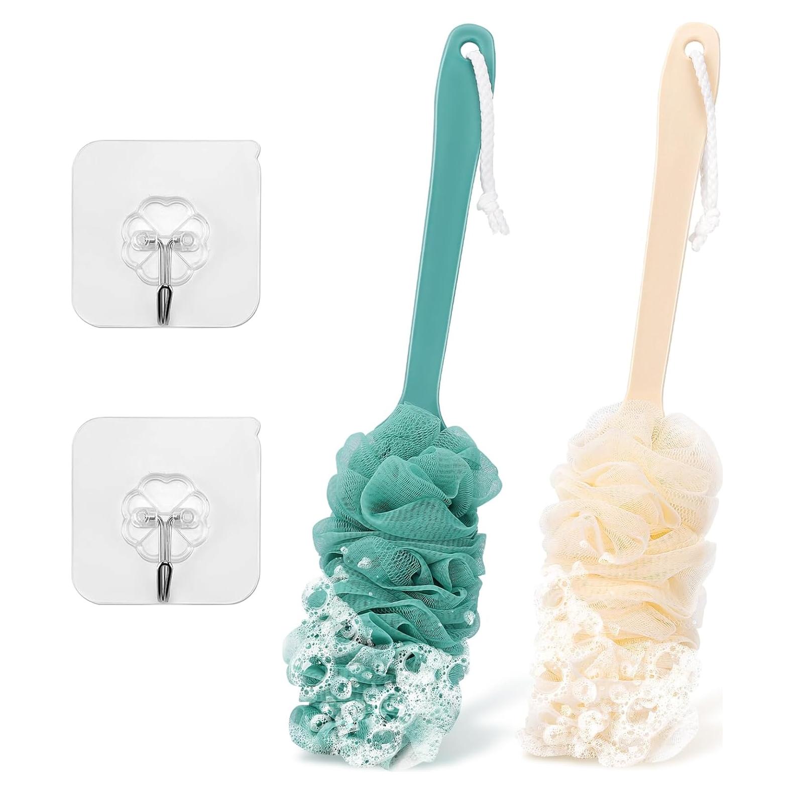 Esponja de Espalda para Ducha NICEMOVIC 43 cm Exfoliante 2 Piezas