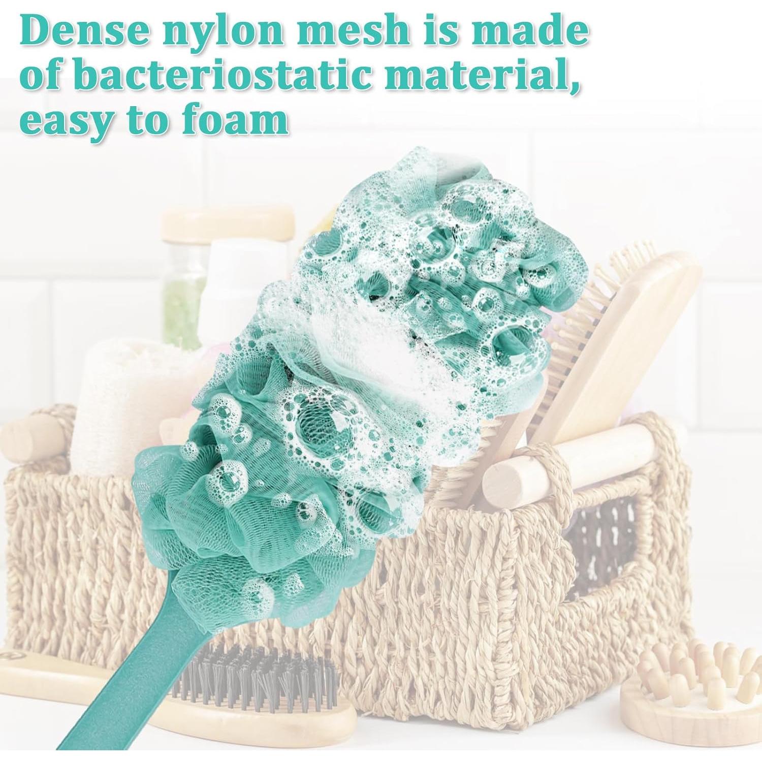 Esponja de Espalda para Ducha NICEMOVIC 43 cm Exfoliante 2 Piezas