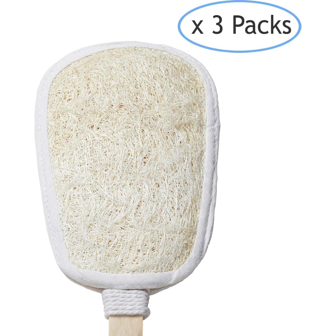 Recarga de esponja de luffa FAAY para cepillo de espalda, 3 unidades