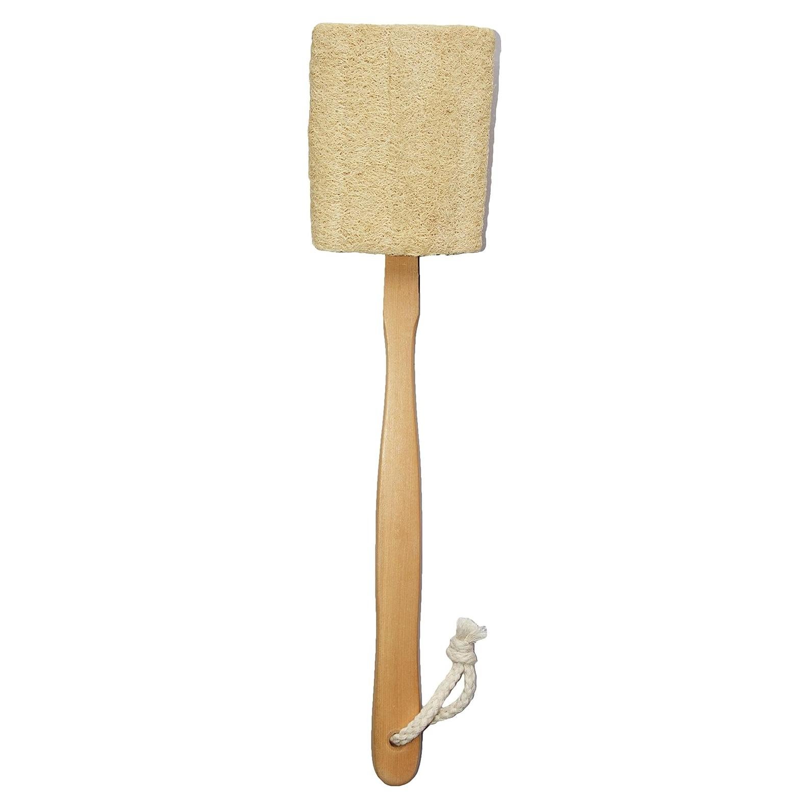 Esponja de Baño Exfoliante Luffa Natural con Mango de Madera 43cm