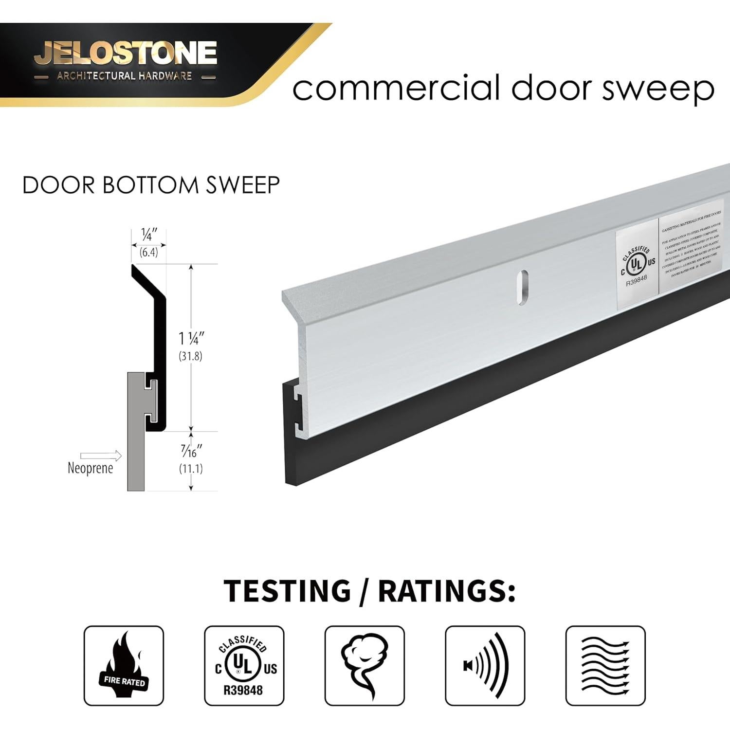 Barrera Inferior para Puerta Comercial JELOSTONE JS-N315 - 91.44 cm