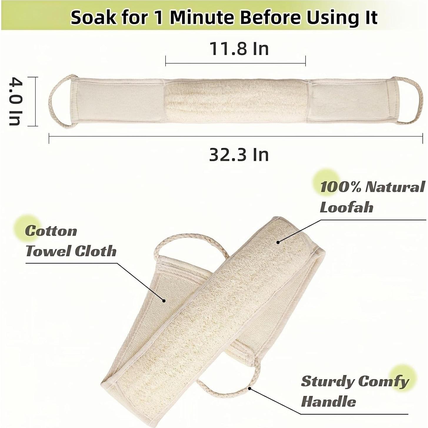 Esponja de Lufa Natural Jopplim para Espalda 82x10 cm