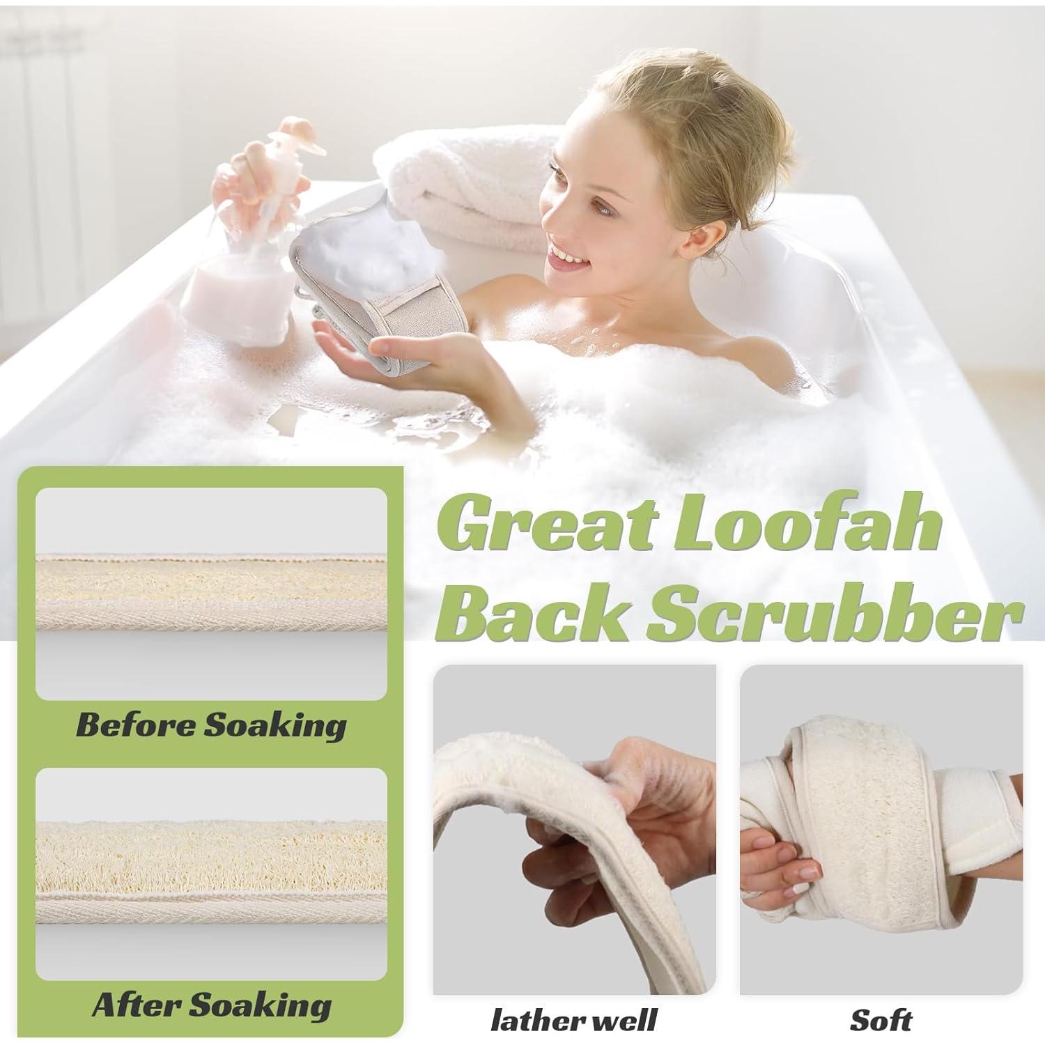 Esponja de Lufa Natural Jopplim para Espalda 82x10 cm