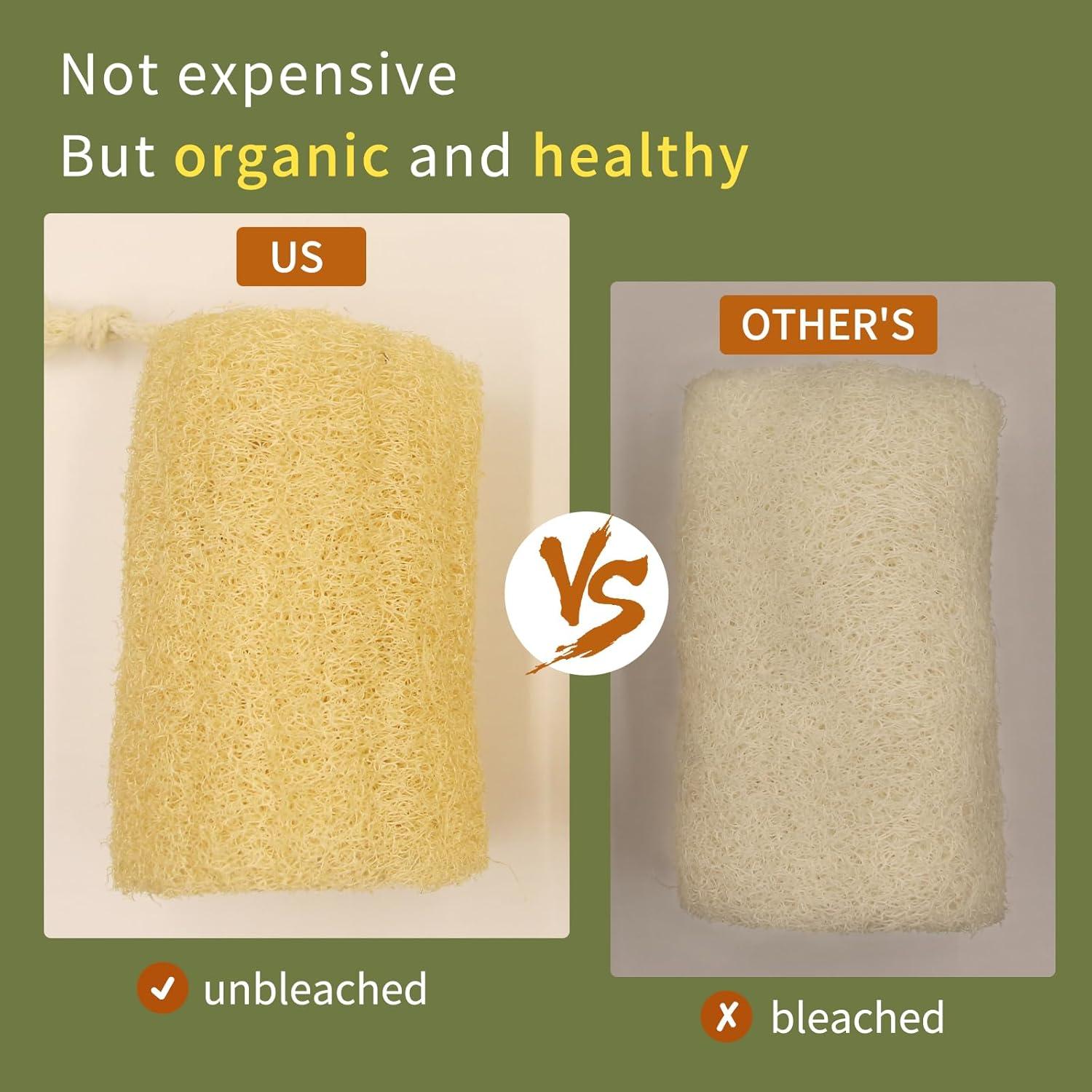 Esponjas de Lufa Natural Exfoliantes YOTDHUO Paquete de 4