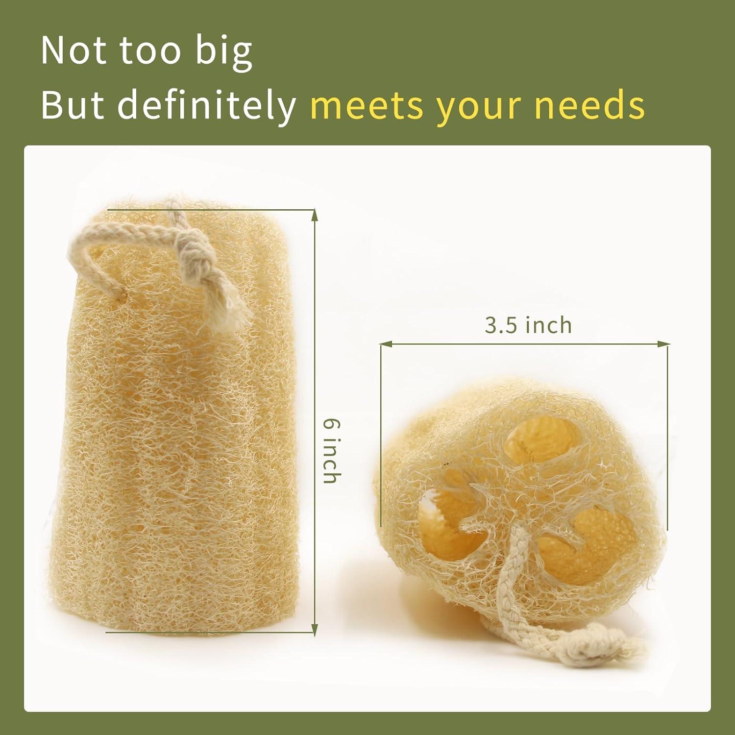 Esponjas de Lufa Natural Exfoliantes YOTDHUO Paquete de 4