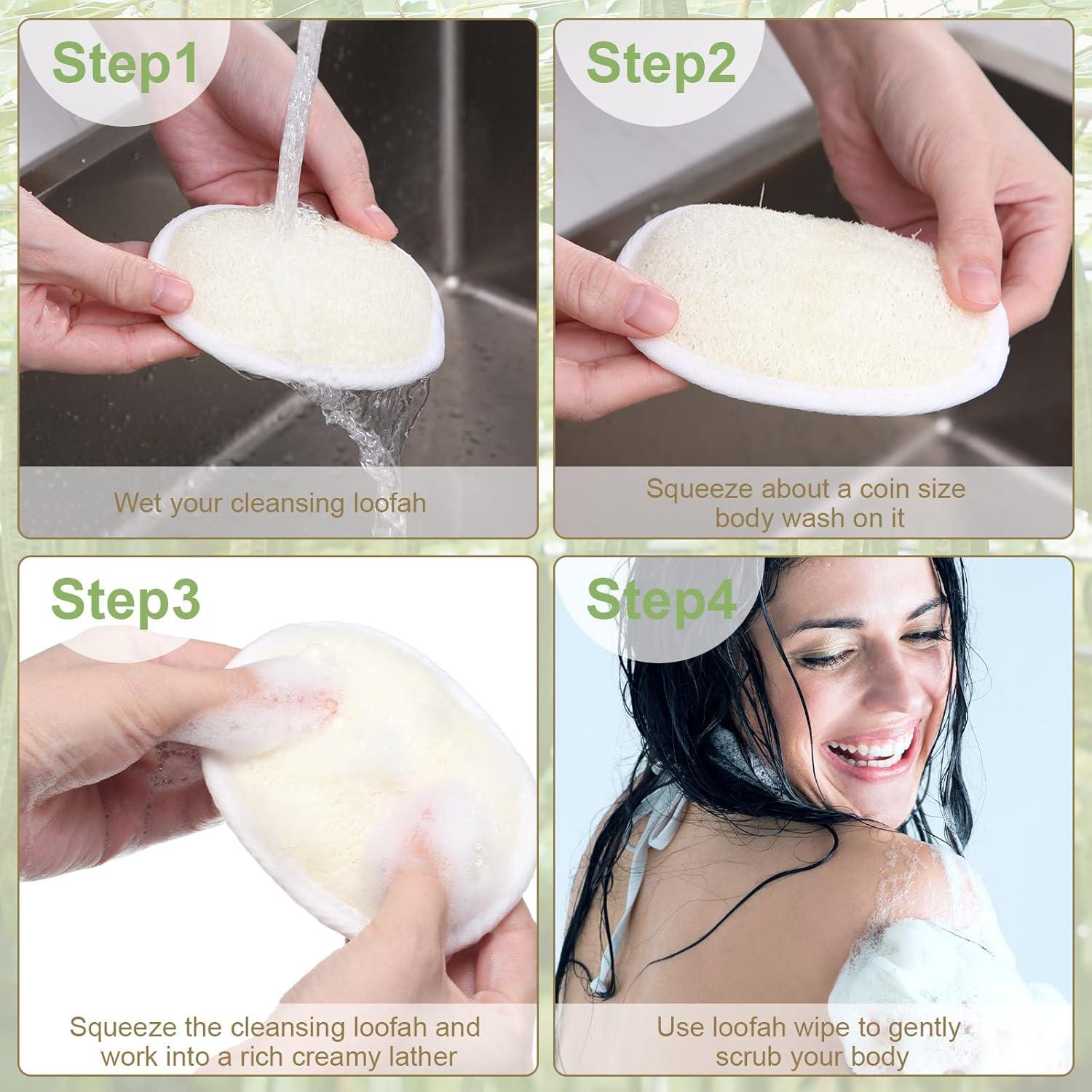 50 Piezas Esponjas de Lufa Natural Exfoliantes Meanplan 11.5x8 cm