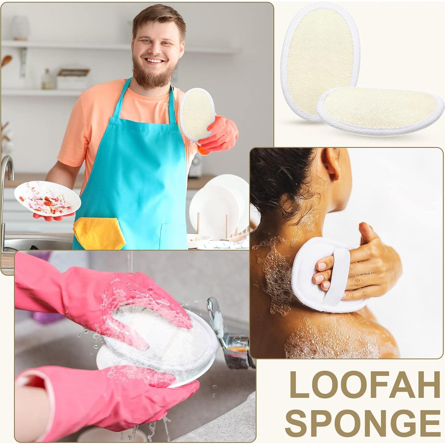 50 Piezas Esponjas de Lufa Natural Exfoliantes Meanplan 11.5x8 cm