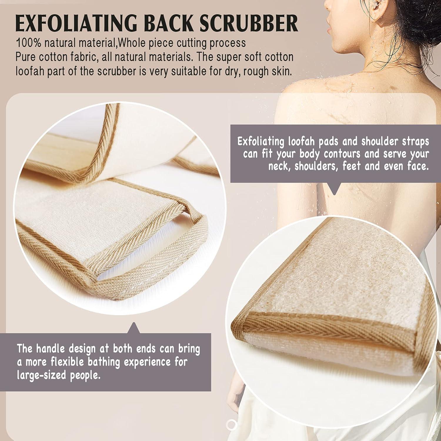 Juego de esponjas de loofah natural YIQINGJIE para exfoliación