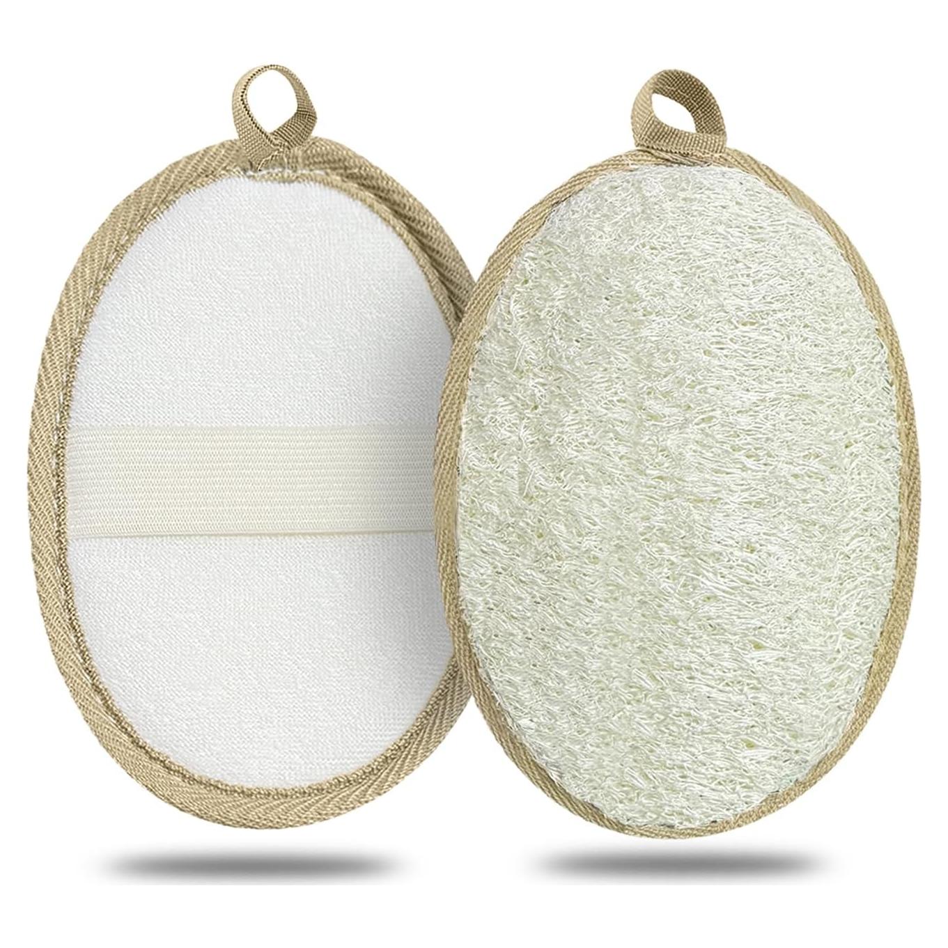 Esponja Exfoliante de Lufa CrazyTerra - Paquete de 2, 100% Natural